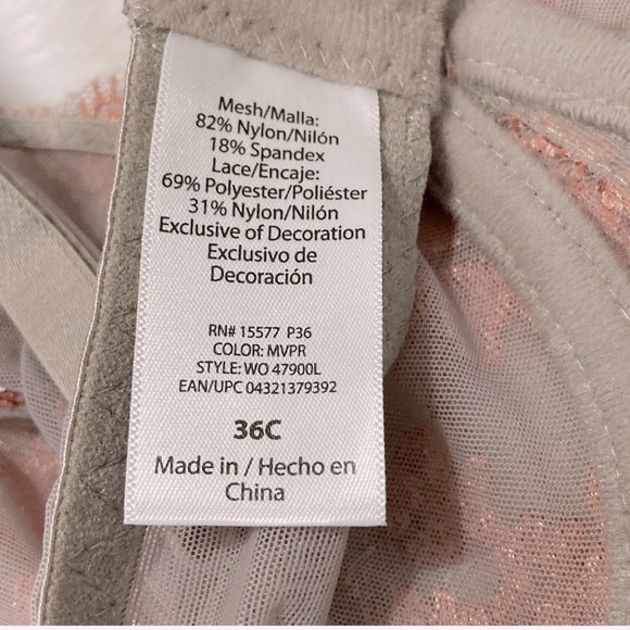 Lace Embroidered Unlined Bra - Picture 6 of 11